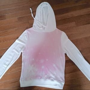 Pink and white sweatshirt